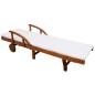 vidaXL Tumbona con cojín madera maciza de acacia vidaXL Tumbona con cojín madera maciza de acacia