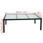 vidaXL Set comedor de jardín 9 piezas y cojines ratán sintético negro
