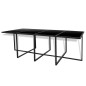 vidaXL Set comedor de jardín 13 piezas y cojines ratán sintético negro