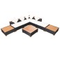 vidaXL Muebles de jardín y cojines 8 piezas ratán sintético negro