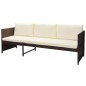 vidaXL Set muebles de jardín 6 piezas y cojines ratán sintético marrón vidaXL Set muebles de jardín 6 piezas y cojines ratán sintético marrón