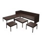 vidaXL Set muebles de jardín 6 piezas y cojines ratán sintético marrón vidaXL Set muebles de jardín 6 piezas y cojines ratán sintético marrón
