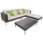 vidaXL Set muebles de jardín 4 piezas y cojines ratán sintético marrón vidaXL Set muebles de jardín 4 piezas y cojines ratán sintético marrón