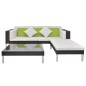 vidaXL Set muebles de jardín 4 piezas y cojines ratán sintético marrón vidaXL Set muebles de jardín 4 piezas y cojines ratán sintético marrón