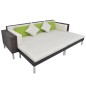 vidaXL Set muebles de jardín 4 piezas y cojines ratán sintético marrón vidaXL Set muebles de jardín 4 piezas y cojines ratán sintético marrón