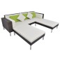 vidaXL Set muebles de jardín 4 piezas y cojines ratán sintético marrón vidaXL Set muebles de jardín 4 piezas y cojines ratán sintético marrón