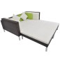 vidaXL Set muebles de jardín 4 piezas y cojines ratán sintético marrón vidaXL Set muebles de jardín 4 piezas y cojines ratán sintético marrón