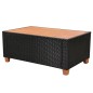 vidaXL Set muebles de jardín 5 piezas y cojines ratán sintético negro