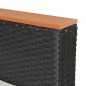 vidaXL Set muebles de jardín 5 piezas y cojines ratán sintético negro