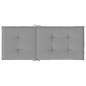 vidaXL Cojín silla de jardín respaldo alto 2 uds tela gris 120x50x3 cm