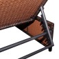 vidaXL Tumbonas con mesita 2 unidades ratán sintético marrón vidaXL Tumbonas con mesita 2 unidades ratán sintético marrón