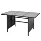 vidaXL Set de muebles de jardín 4 pzas y cojines ratán sintético negro vidaXL Set de muebles de jardín 4 pzas y cojines ratán sintético negro