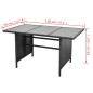 vidaXL Set de muebles de jardín 4 pzas y cojines ratán sintético negro vidaXL Set de muebles de jardín 4 pzas y cojines ratán sintético negro