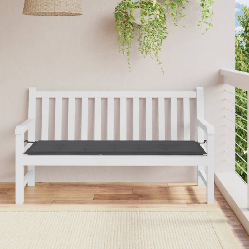 vidaXL Cojín de banco de jardín tela Oxford gris antracita 150x50x3 cm vidaXL Cojín de banco de jardín tela Oxford gris antracita 150x50x3 cm