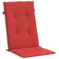 vidaXL Cojín silla de jardín respaldo alto 2 uds tela rojo 120x50x3 cm vidaXL Cojín silla de jardín respaldo alto 2 uds tela rojo 120x50x3 cm