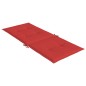 vidaXL Cojín silla de jardín respaldo alto 2 uds tela rojo 120x50x3 cm vidaXL Cojín silla de jardín respaldo alto 2 uds tela rojo 120x50x3 cm