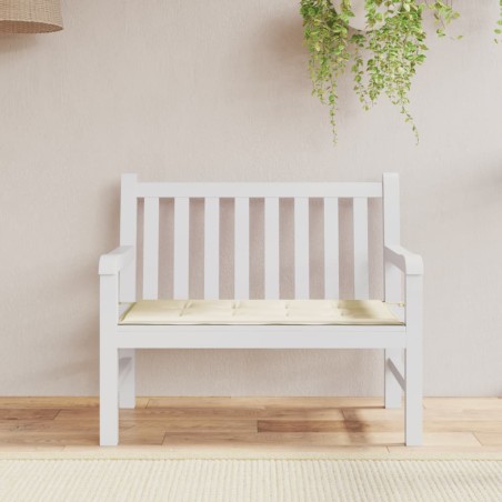 vidaXL Cojín de banco de jardín tela Oxford crema 120x50x3 cm