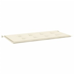 vidaXL Cojín de banco de jardín tela Oxford crema 120x50x3 cm