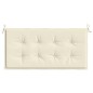 vidaXL Cojín de banco de jardín tela Oxford crema 120x50x3 cm vidaXL Cojín de banco de jardín tela Oxford crema 120x50x3 cm
