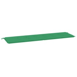 vidaXL Cojín de banco de jardín tela Oxford verde 180x50x3 cm