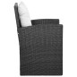 vidaXL Set de sofás de jardín 5 piezas y cojines ratán sintético negro vidaXL Set de sofás de jardín 5 piezas y cojines ratán sintético negro