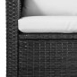 vidaXL Set de sofás de jardín 5 piezas y cojines ratán sintético negro vidaXL Set de sofás de jardín 5 piezas y cojines ratán sintético negro