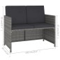 vidaXL Set de comedor de jardín 6 pzas y cojines ratán sintético gris vidaXL Set de comedor de jardín 6 pzas y cojines ratán sintético gris