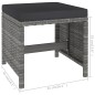 vidaXL Set de comedor de jardín 6 pzas y cojines ratán sintético gris vidaXL Set de comedor de jardín 6 pzas y cojines ratán sintético gris