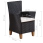 vidaXL Set de comedor de jardín 7 pzas ratán sintético negro y marrón vidaXL Set de comedor de jardín 7 pzas ratán sintético negro y marrón
