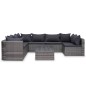 vidaXL Set de sofás de jardín 8 piezas y cojines ratán sintético gris vidaXL Set de sofás de jardín 8 piezas y cojines ratán sintético gris