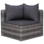 vidaXL Set de sofás de jardín 8 piezas y cojines ratán sintético gris vidaXL Set de sofás de jardín 8 piezas y cojines ratán sintético gris