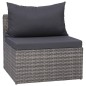vidaXL Set de sofás de jardín 8 piezas y cojines ratán sintético gris vidaXL Set de sofás de jardín 8 piezas y cojines ratán sintético gris
