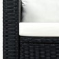 vidaXL Set de muebles de jardín 3 pzas y cojines ratán sintético negro vidaXL Set de muebles de jardín 3 pzas y cojines ratán sintético negro