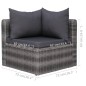 vidaXL Set de muebles de jardín y cojines 5 pzas. ratán sintético gris vidaXL Set de muebles de jardín y cojines 5 pzas. ratán sintético gris
