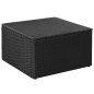 vidaXL Set de muebles de jardín 3 pzas ratán sintético negro y gris