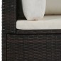 vidaXL Set muebles de jardín 4 piezas y cojines ratán sintético marrón vidaXL Set muebles de jardín 4 piezas y cojines ratán sintético marrón