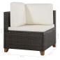 vidaXL Set muebles de jardín 4 piezas y cojines ratán sintético marrón vidaXL Set muebles de jardín 4 piezas y cojines ratán sintético marrón