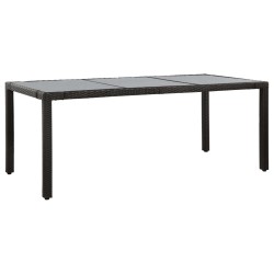 vidaXL Conjunto de comedor de exterior 9 piezas ratán sintético negro