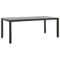 vidaXL Conjunto de comedor de exterior 9 piezas ratán sintético negro vidaXL Conjunto de comedor de exterior 9 piezas ratán sintético negro