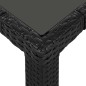 vidaXL Conjunto de comedor de exterior 9 piezas ratán sintético negro vidaXL Conjunto de comedor de exterior 9 piezas ratán sintético negro