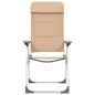 vidaXL Sillas de camping de aluminio 2 unidades crema 58x69x111 cm vidaXL Sillas de camping de aluminio 2 unidades crema 58x69x111 cm