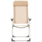 vidaXL Sillas de camping plegables 4 unidades aluminio crema vidaXL Sillas de camping plegables 4 unidades aluminio crema