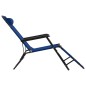 vidaXL Tumbonas plegables con reposapiés 2 unidades acero azul vidaXL Tumbonas plegables con reposapiés 2 unidades acero azul
