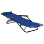 vidaXL Tumbonas plegables con reposapiés 2 unidades acero azul vidaXL Tumbonas plegables con reposapiés 2 unidades acero azul