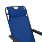 vidaXL Tumbonas plegables con reposapiés 2 unidades acero azul vidaXL Tumbonas plegables con reposapiés 2 unidades acero azul