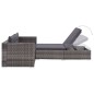vidaXL Set de muebles de jardín 3 pzas y cojines ratán sintético gris vidaXL Set de muebles de jardín 3 pzas y cojines ratán sintético gris