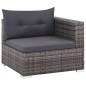 vidaXL Set de muebles de jardín 3 pzas y cojines ratán sintético gris vidaXL Set de muebles de jardín 3 pzas y cojines ratán sintético gris