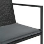 vidaXL Set comedor de jardín 7 piezas y cojines ratán sintético negro vidaXL Set comedor de jardín 7 piezas y cojines ratán sintético negro