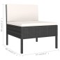 vidaXL Set muebles de jardín 10 piezas y cojines ratán sintético negro vidaXL Set muebles de jardín 10 piezas y cojines ratán sintético negro
