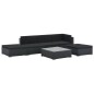 vidaXL Set muebles de jardín 6 piezas y cojines ratán sintético negro vidaXL Set muebles de jardín 6 piezas y cojines ratán sintético negro